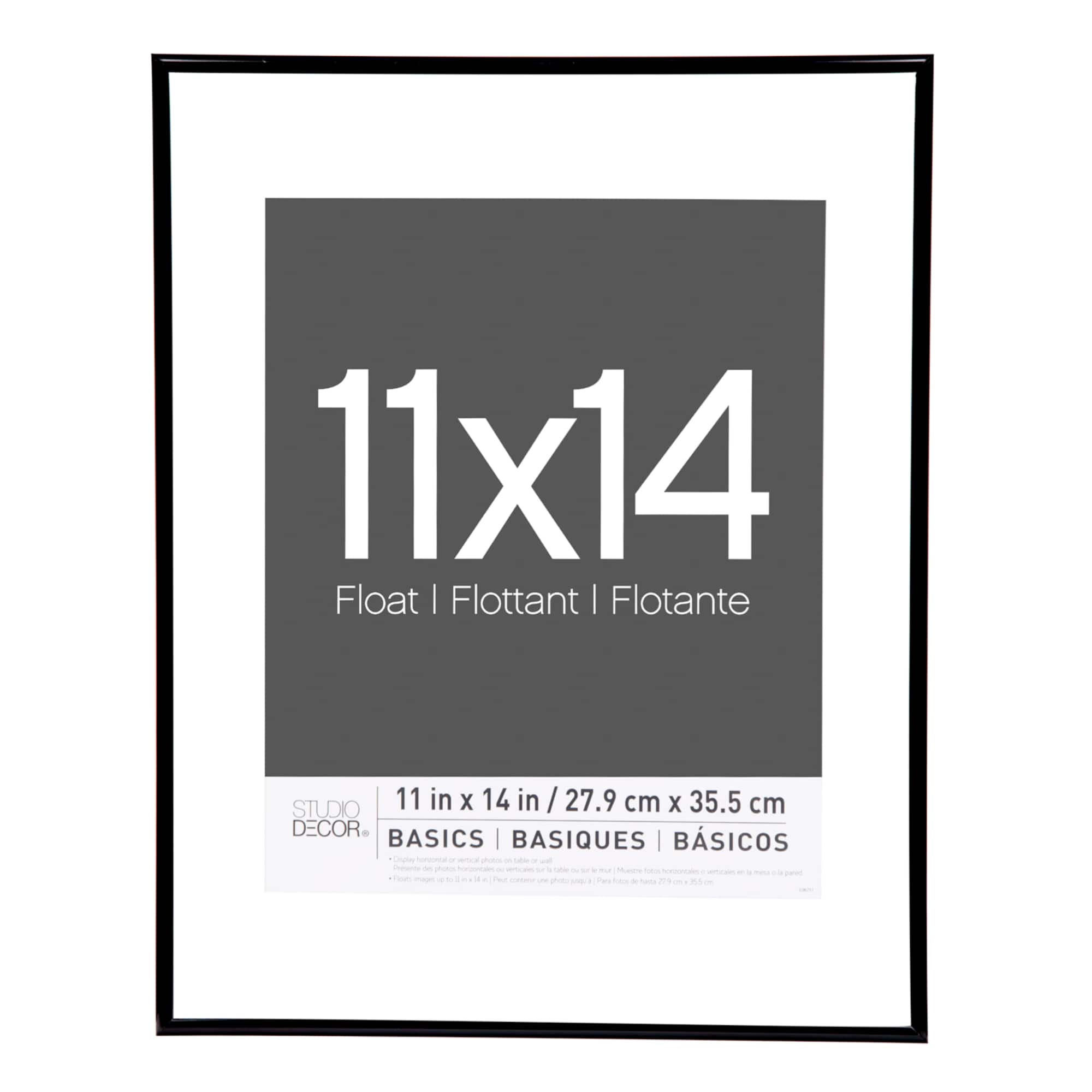 Basics Black Thin Float Frame by Studio Décor